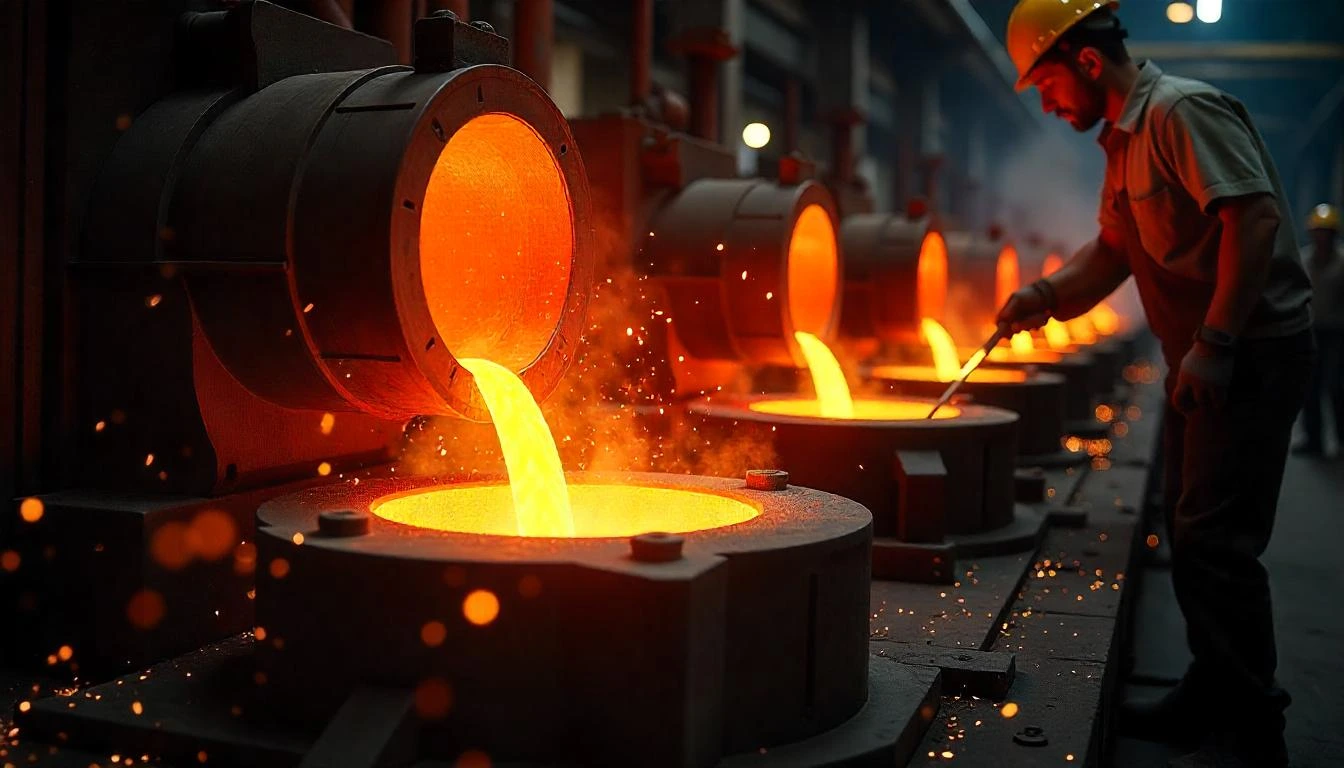Döküm Anı (Ergimiş Metalin Kalıba Dökülmesi)