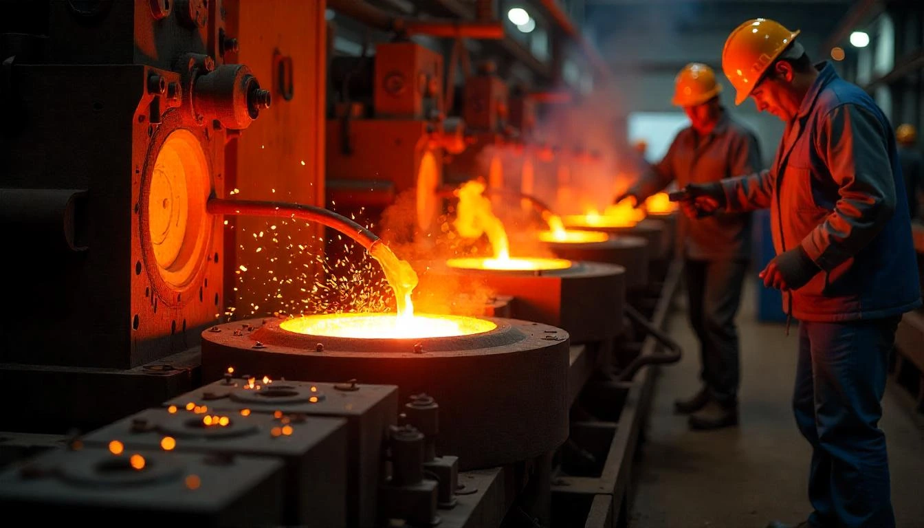 Döküm Anı (Ergimiş Metalin Kalıba Dökülmesi)