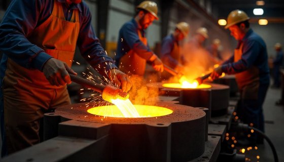 Döküm Anı (Ergimiş Metalin Kalıba Dökülmesi)